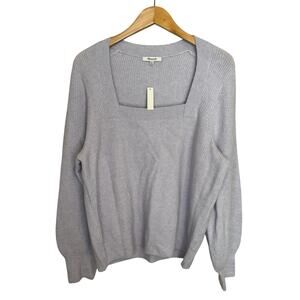 NEW Madewell Plus Melwood Square-Neck Pullover Sweater in Coziest Yarn Size 2X
